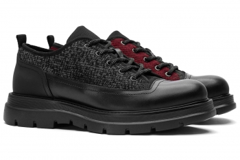 Pantofi multicolori piele naturala si textil talpa extralight