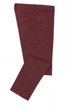 Slim burgundy plain trouser