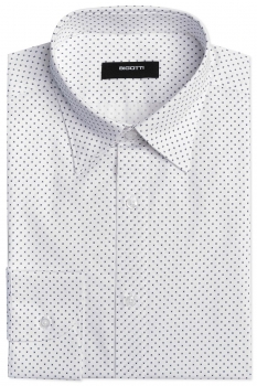 Slim body white geometric shirt