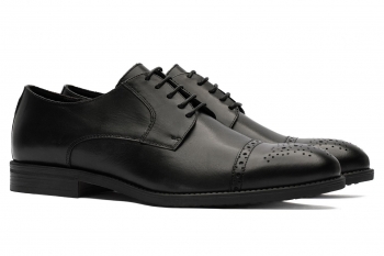 Black genuine leather shoes