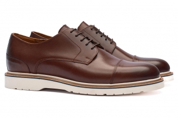 Brown genuine leather shoes