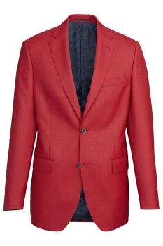 Slim body red plain blazer