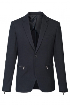 Slim body navy plain blazer