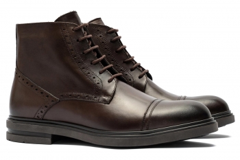 Brown genuine leather shoes