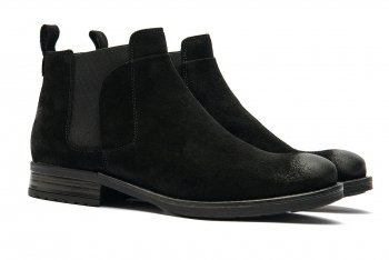 Ghete negre piele intoarsa