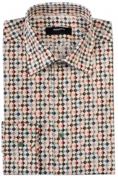 Shaped white geometric shirt