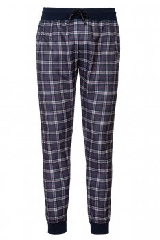 Pantaloni trening slim bleumarin print geometric