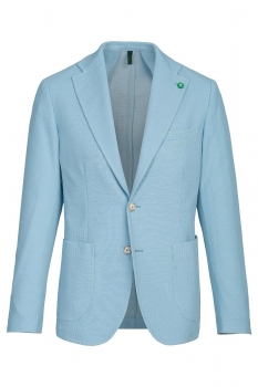 Slim body light blue plain blazer