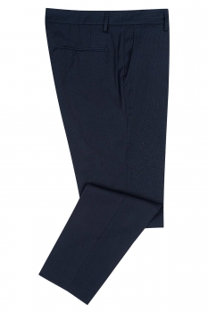 Slim body blue plain trousers