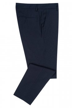 Pantaloni slim albastri uni