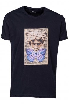 Tricou bleumarin print