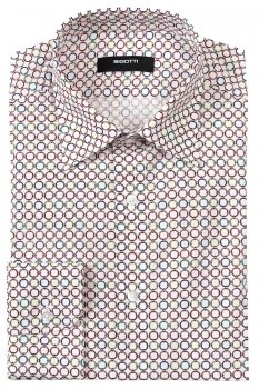 Camasa slim alba print geometric