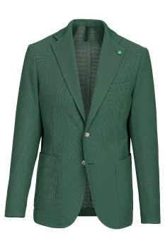 Slim body green plain blazer