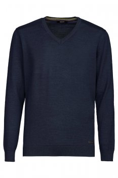 Pulover slim bleumarin uni
