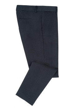 Slim body navy plain trousers