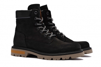 Black genuine leather shoes