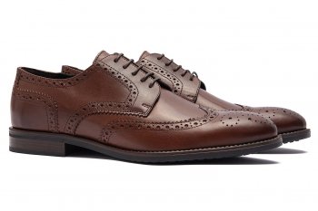 Brown genuine leather shoes