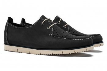 Boat shoes bleumarin piele nabuc