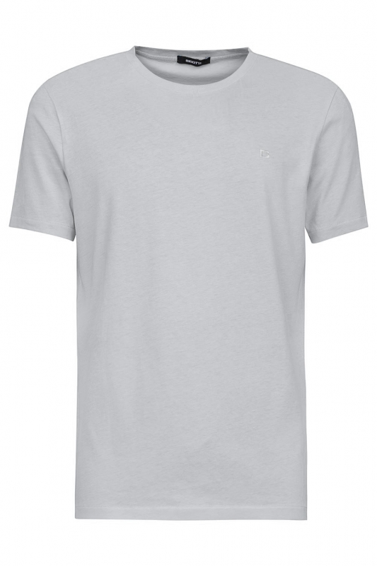 Bigotti Tricou slim gri uni