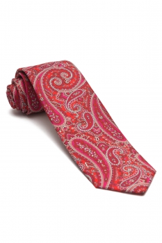 Red floral tie