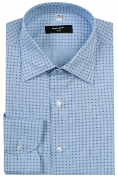 Slim body light blue floral shirt