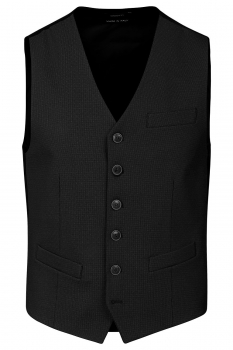 Slim body black plain waistcoat