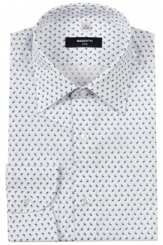 Slim body white floral shirt