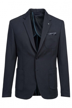 Slim body blue plain blazer
