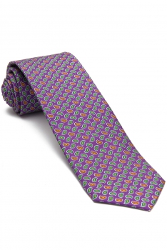 Purple floral tie