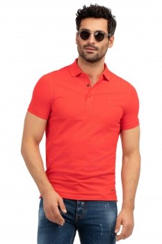 Tricou polo slim oranj uni