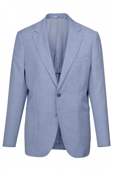 Slim body light blue plain blazer