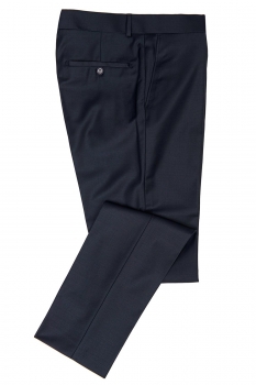 Slim body navy plain trousers