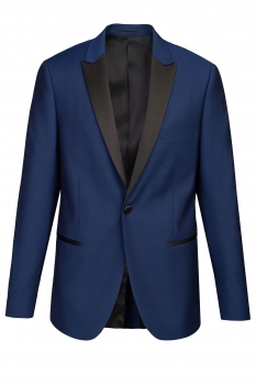Slim body blue plain blazer