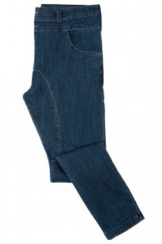 Pantaloni slim bleumarin uni