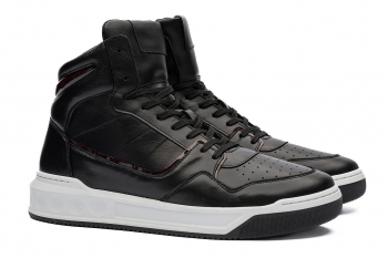 Black genuine leather shoes
