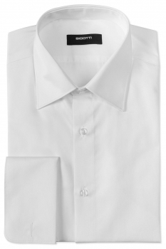 Shaped white plain shirt