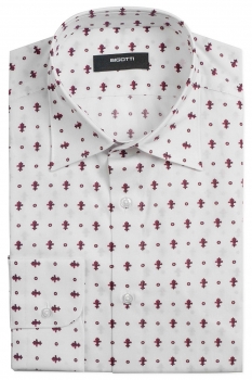 Camasa slim alba print floral