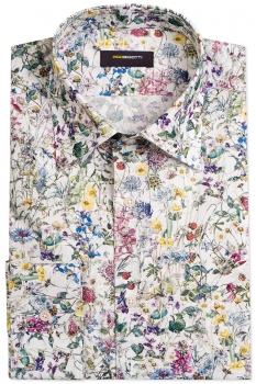 Shaped alb floral camasi