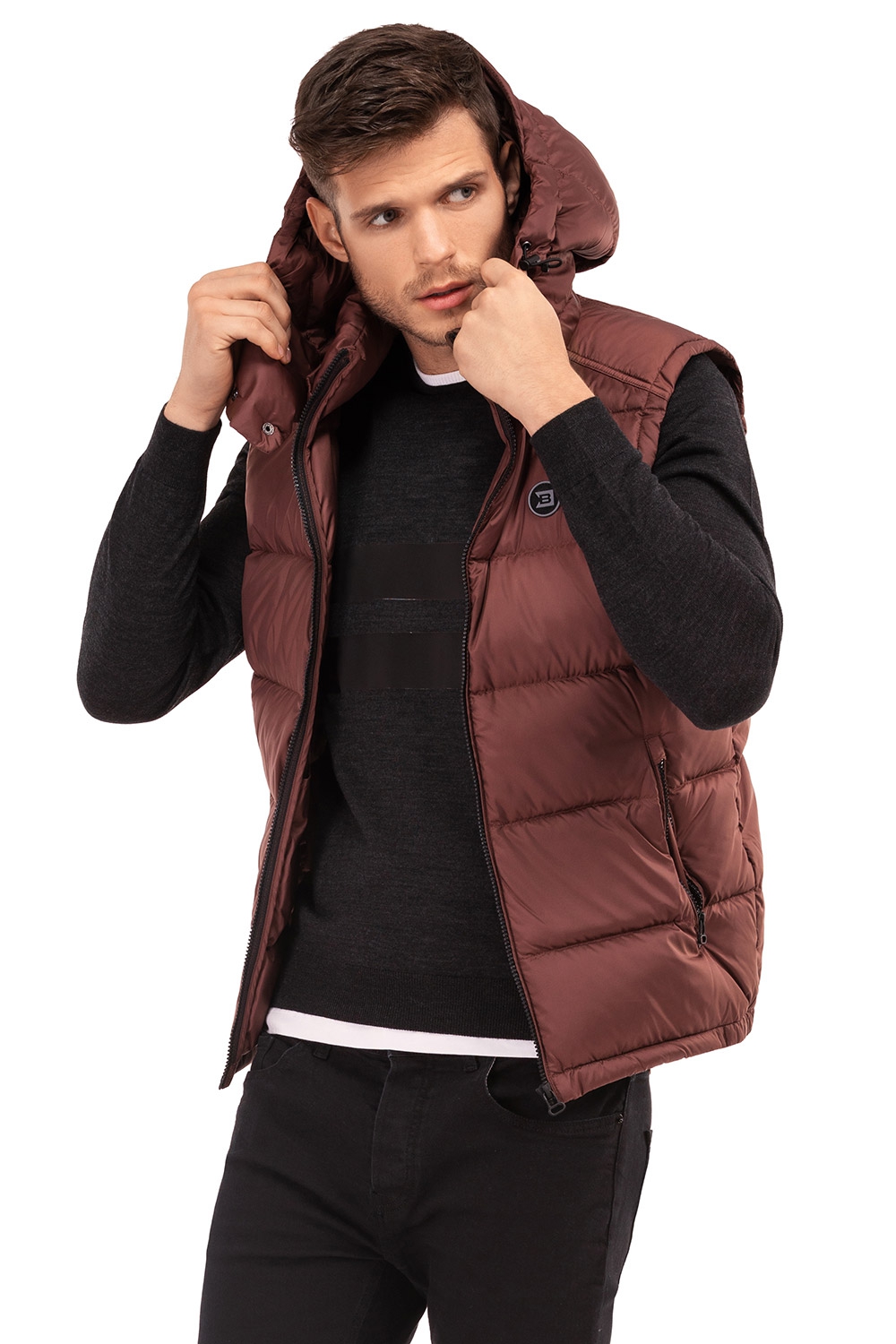 launch blend Dictatorship Vesta slim maro cu puf - Bigotti.ro - VBVSJK4EU23A13996