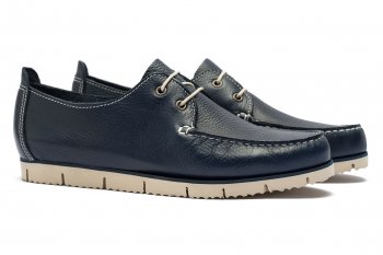 Boat shoes bleumarin piele naturala