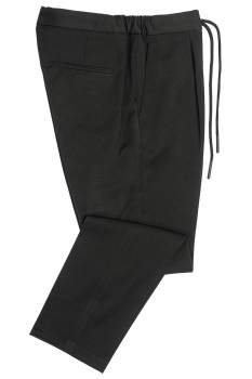 Slim body black plain trousers