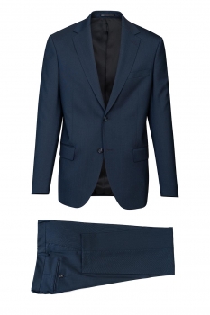Slim body blue plain suit