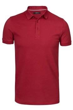 Tricou polo slim grena uni
