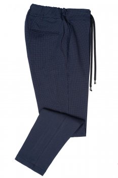 Pantaloni slim bleumarin uni