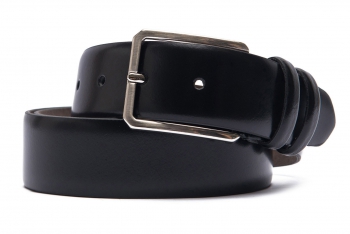 Belt black genuine leather