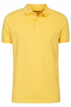 Tricou polo slim galben uni