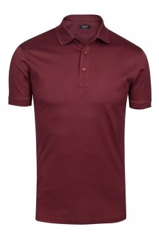 Tricou polo slim grena uni