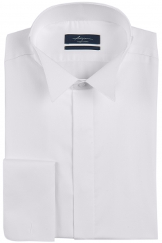 Shaped white plain shirt