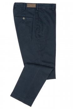 Pantaloni regular bleumarin uni