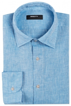 Shaped bleu uni camasi